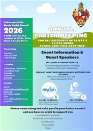 COMING SOON ...... Cliffe and Cliffe Woods Parish Council - Annual Parish Meeting 16/4/2026